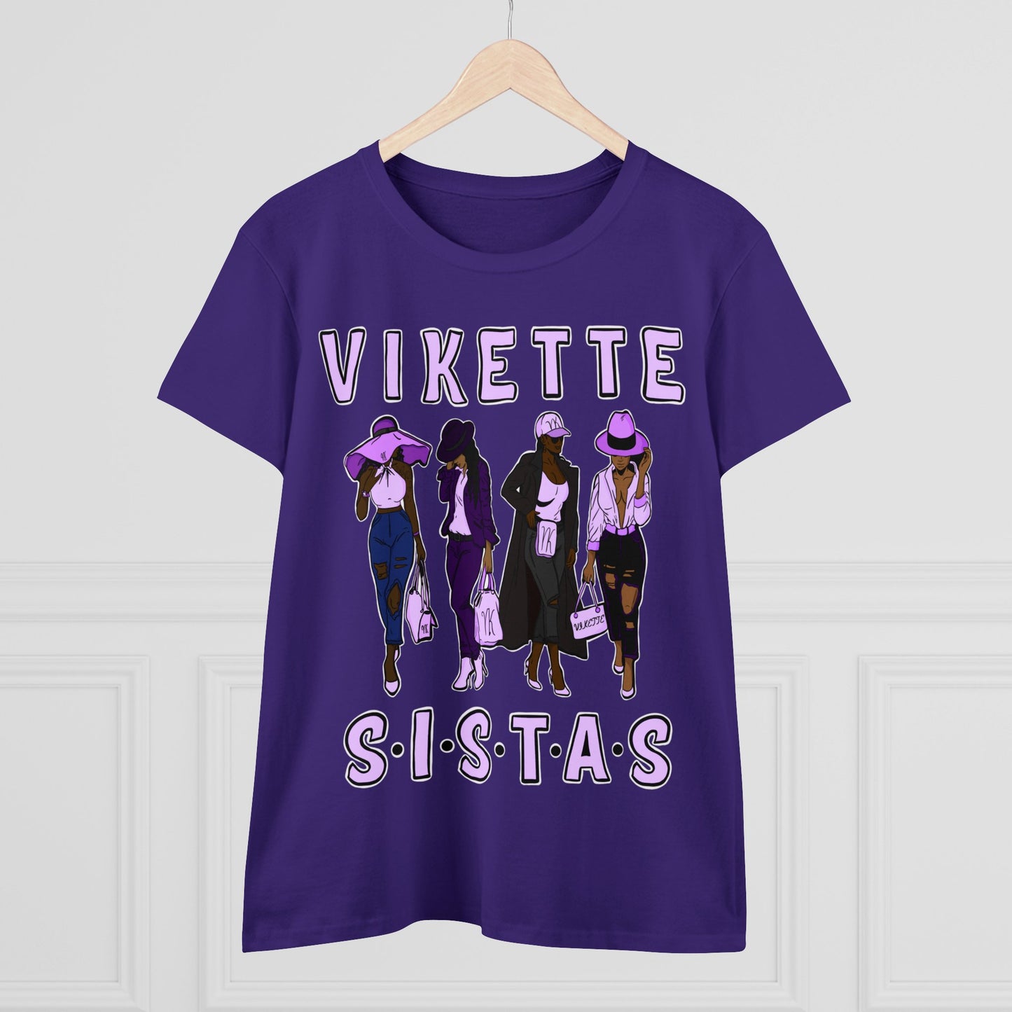 VIKETTE SISTAS Women's Midweight Cotton Tee