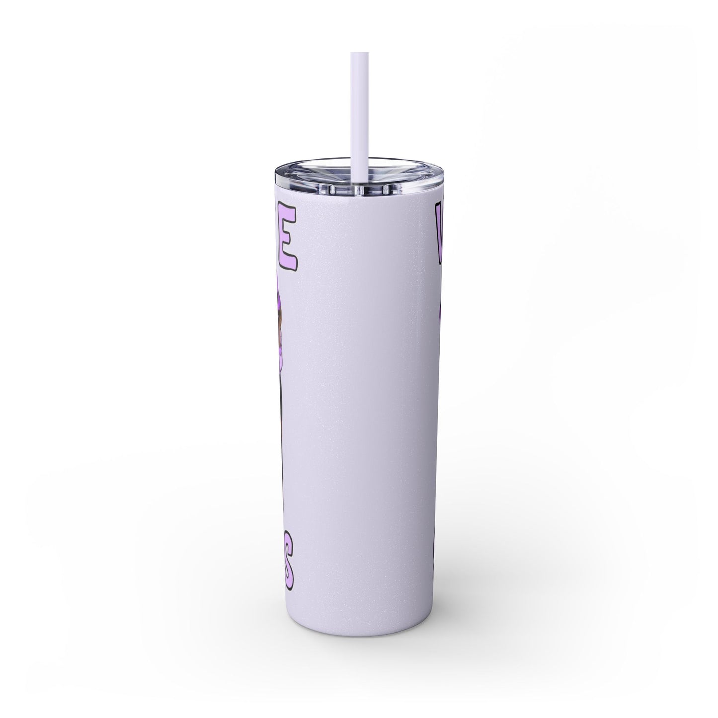 VIKETTE SISTAS - Skinny Tumbler with Straw, 20oz