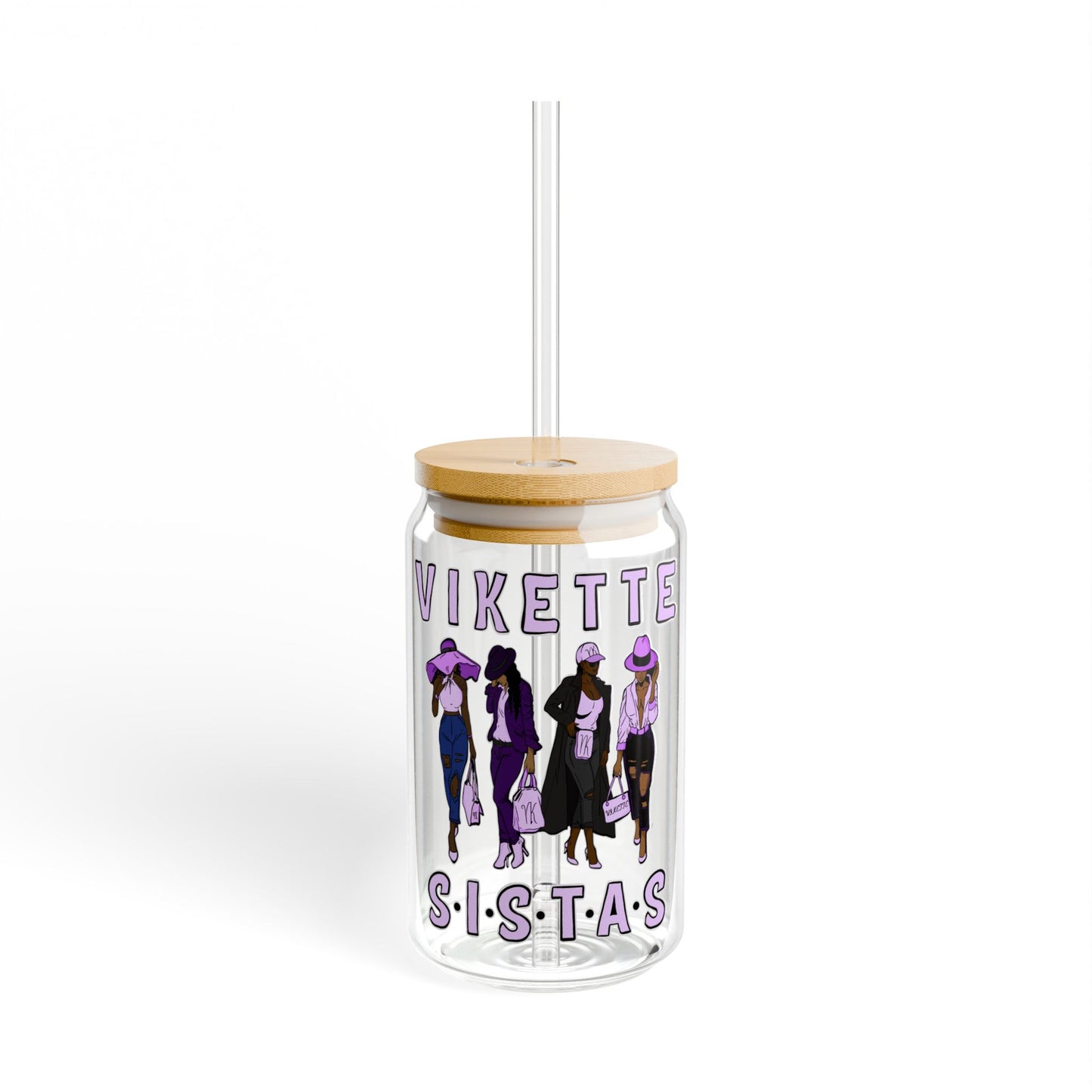 VIKETTE SISTAS Sipper Glass, 16oz