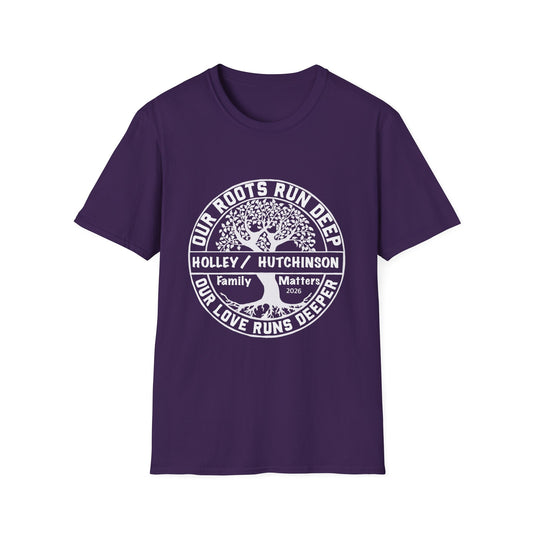 Family Roots T-Shirt — “Our Roots Run Deep” Personalized Family Tree Tee