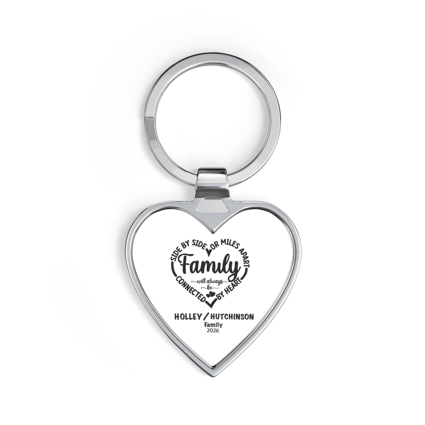 Family Heart Keychain