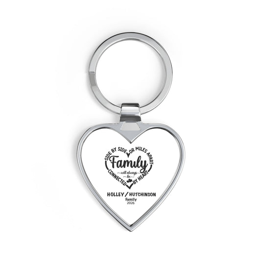 Family Heart Keychain