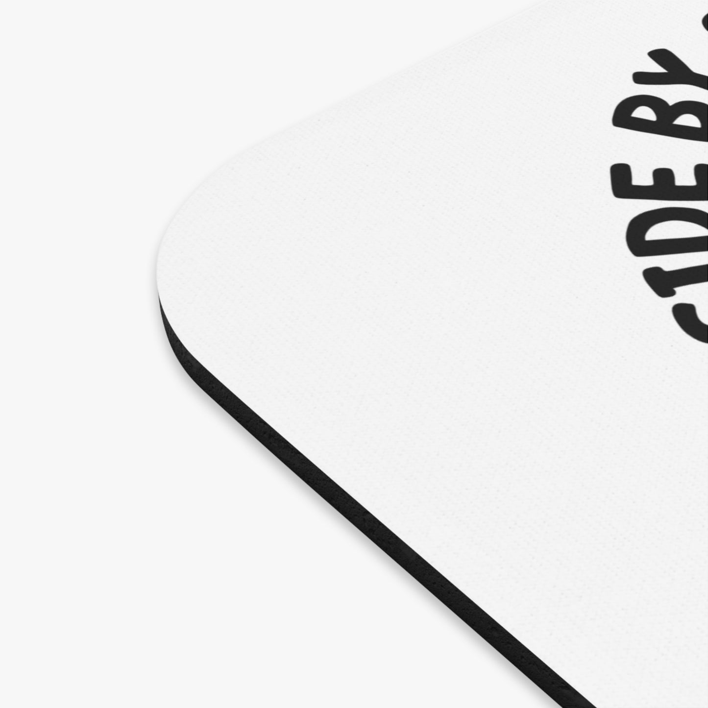 Family Mouse Pad — “Side by Side or Miles Apart, Family Will Always Be Connected by Heart” Personalized Desk Mat