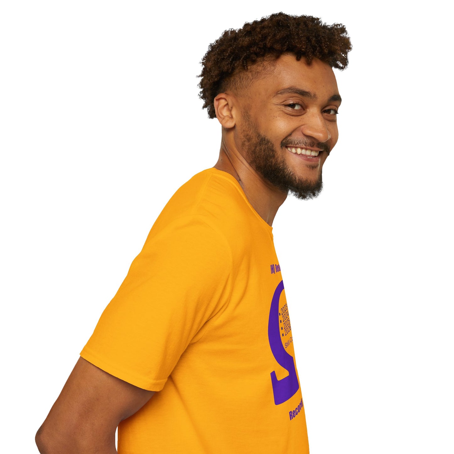 Omega Fraternity T‑Shirt — Purple Omega Crest with Records & Years
